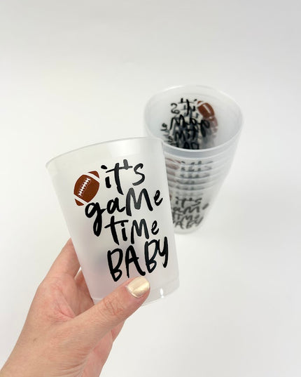 It's Game Time Party Cups - Set of 8 Drinkware in  at Wrapsody