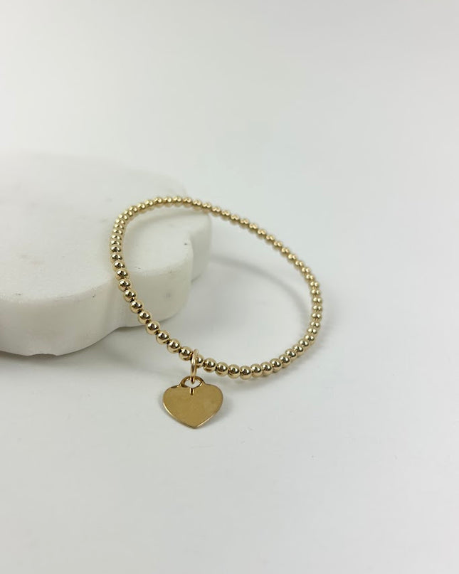 Beaded Blondes Heart Charm Bracelet Bracelets in at Wrapsody