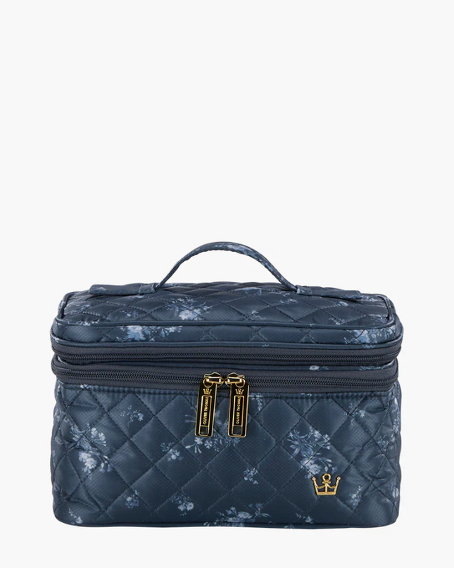 Oliver Thomas Not a Trainwreck Case Denim Navy Floral Travel Accessories in at Wrapsody