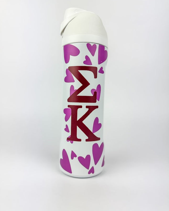 Sorority Flip-Top Water Bottle Greek in Sigma Kappa at Wrapsody