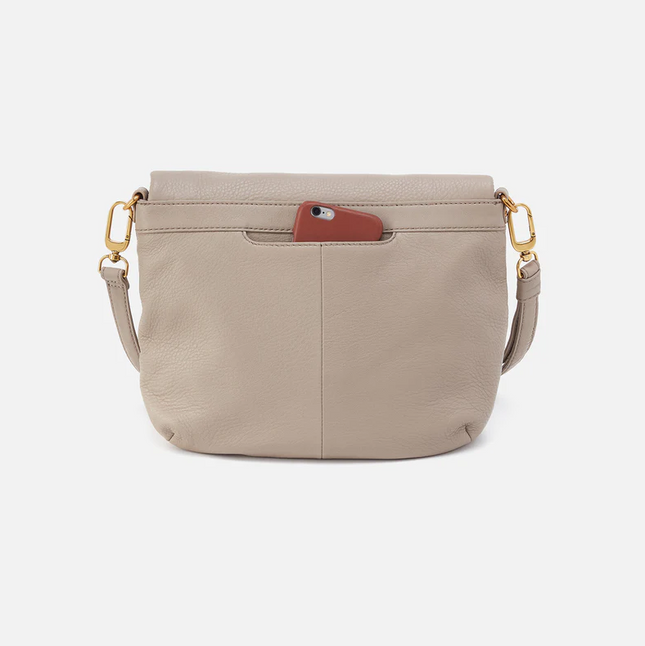 Hobo Fern Foldover Messenger in Taupe Handbags in  at Wrapsody