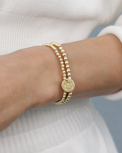 Enewton Ecollegiate Auburn Disc 3mm Gold Bracelet Bracelets in at Wrapsody