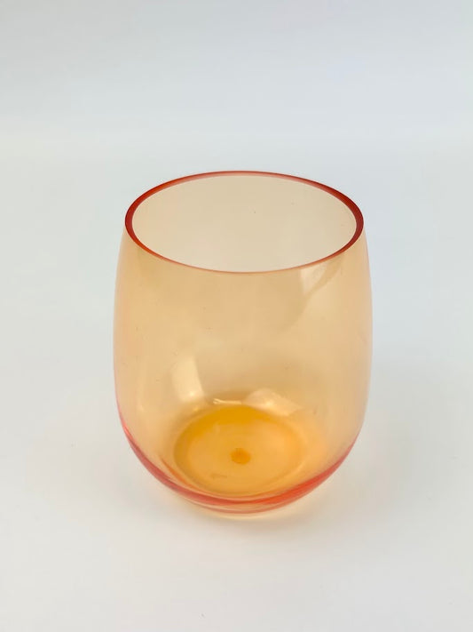 Shatterproof Stemless Wineglass Orange