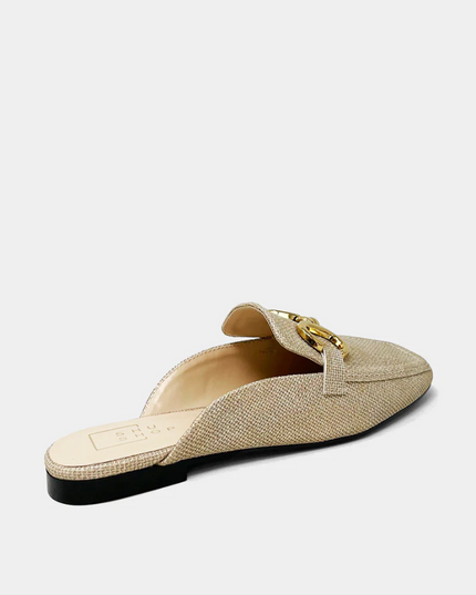 Andromeda Gold Mules Shoes in at Wrapsody