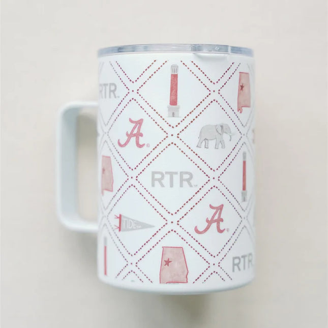 Alabama Icons Watercolor 16oz Mug Drinkware in at Wrapsody
