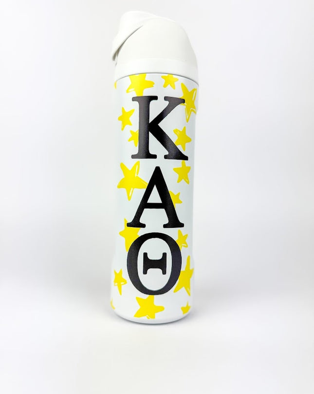 Sorority Flip-Top Water Bottle Greek in Kappa Alpha Theta at Wrapsody