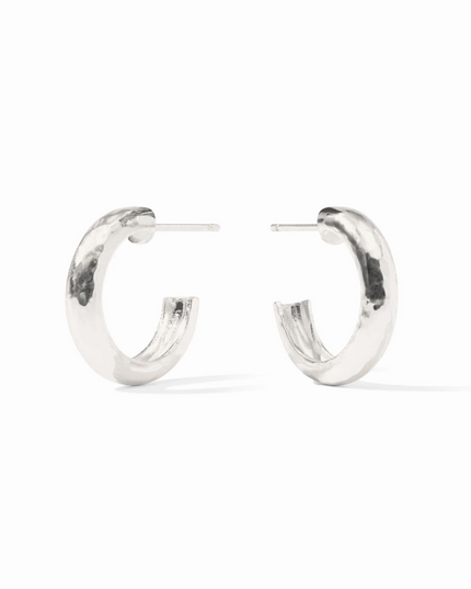 Julie Vos Havana Hoop Small in Silver Earrings in at Wrapsody