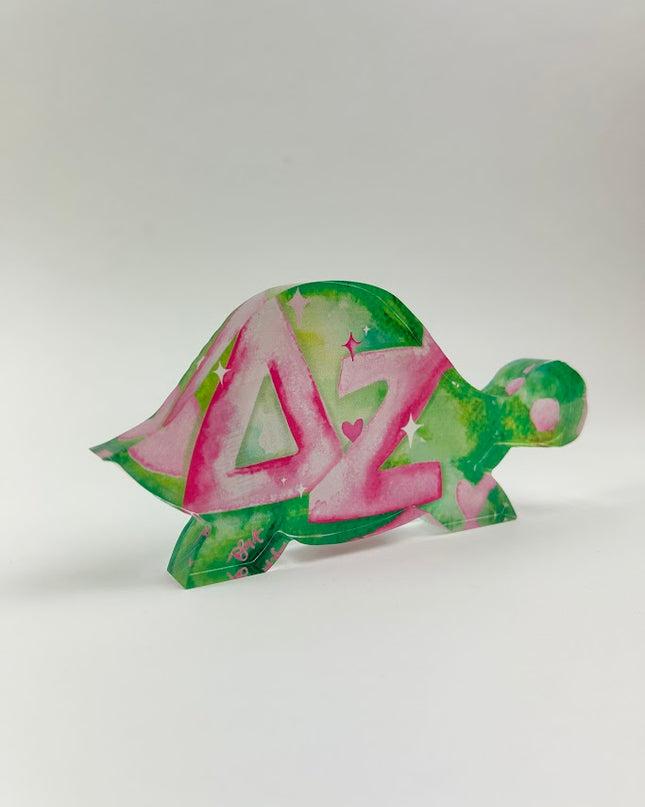 Sorority Acrylic Art Block Greek in Delta Zeta at Wrapsody