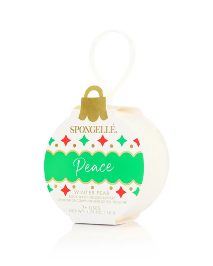 Spongelle Ornament Sponge Peace Winter Pear