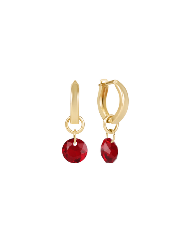 Enewton Reflection Small Charm Huggie Hoop Earrings in 01 at Wrapsody