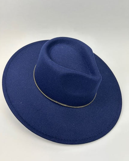 Fedora Chain Trim in Navy Hair Accessories in  at Wrapsody