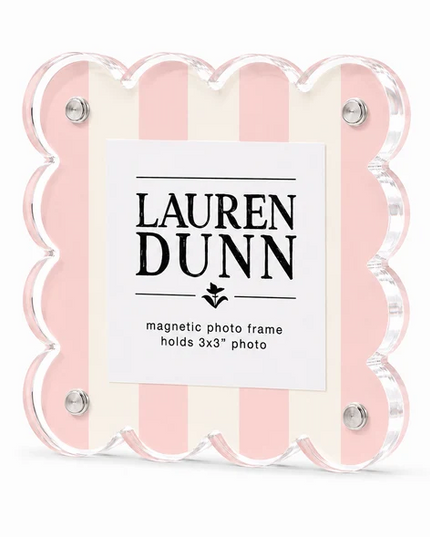 Acrylic Scalloped Frame Blush/Cream Picture Frames in at Wrapsody