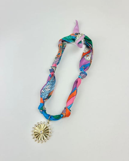 Cabo Medallion Scarf Necklace Necklaces in at Wrapsody