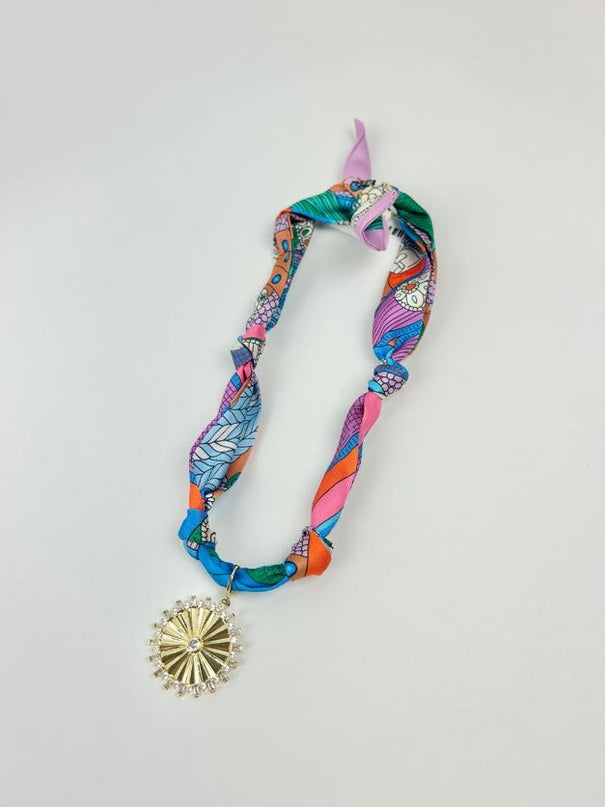 Cabo Medallion Scarf Necklace Necklaces in at Wrapsody