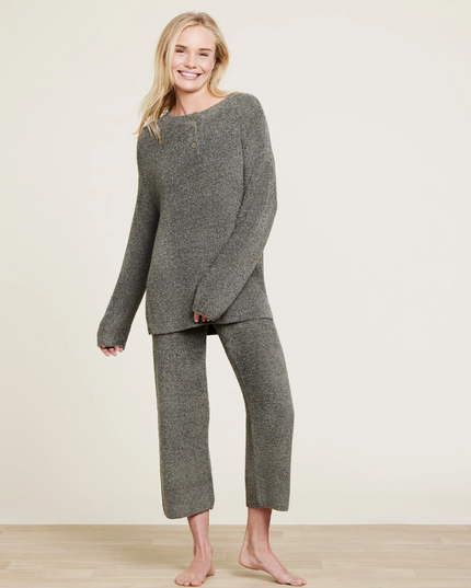 Barefoot Dreams Textured Pullover - Olive Branch Loungewear in S at Wrapsody