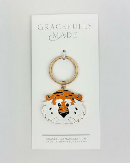 Aubie Enamel Keychain Travel Accessories in  at Wrapsody