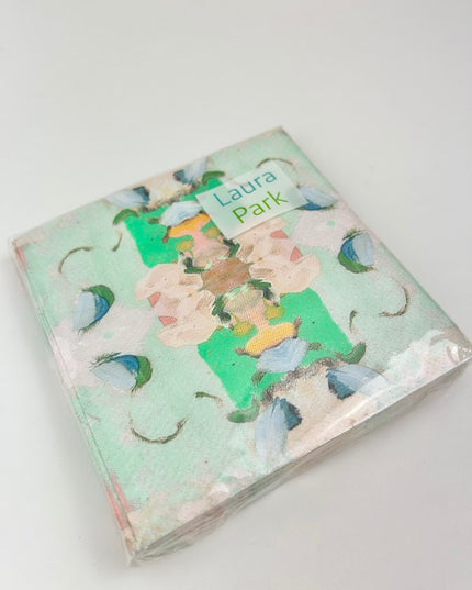 Monet's Garden Green Cocktail Napkins Napkins in at Wrapsody