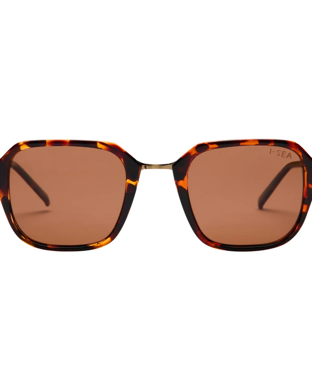 I-SEA Riley Tortoise/Brown Sunglasses Sunglasses in at Wrapsody