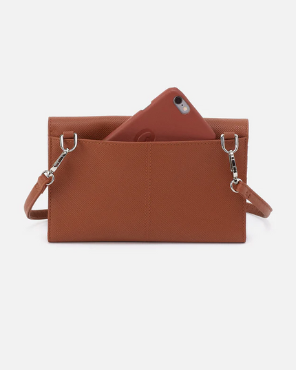 Hobo Essential Wallet Crossbody in Lion Saffiano Wallets in  at Wrapsody