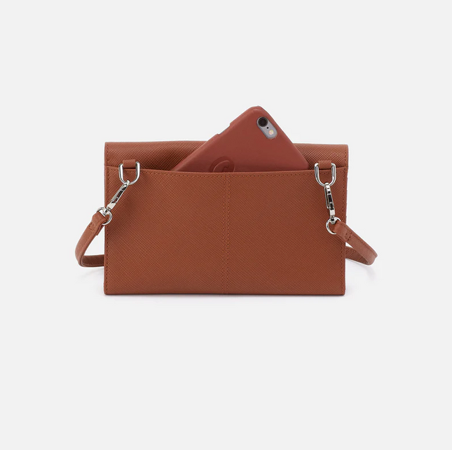 Hobo Essential Wallet Crossbody in Lion Saffiano Wallets in  at Wrapsody