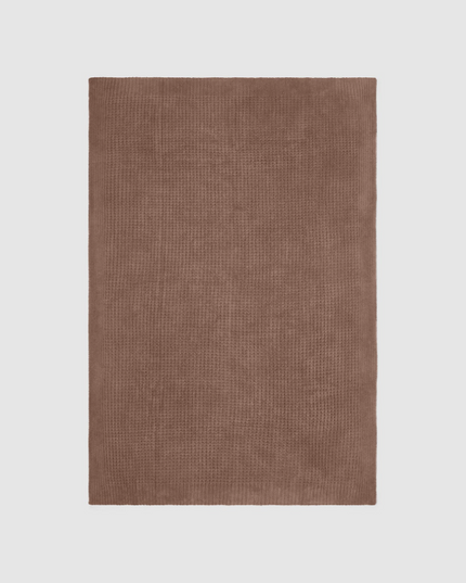 Barefoot Dreams CozyChic Waffle Sable Throw Blankets & Throws in at Wrapsody