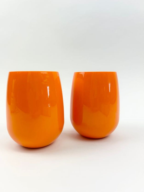 Unbreakable Wine Glass - Orange Drinkware in  at Wrapsody