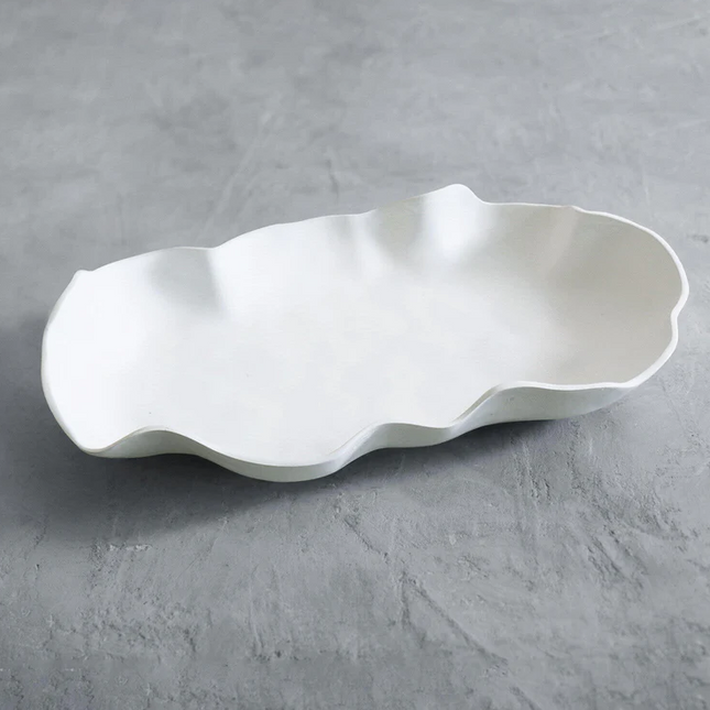 Vida Nube Large Platter in White Tabletop in  at Wrapsody