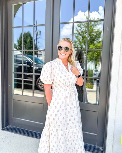 Pretty in Florals Midi Dress Dresses in at Wrapsody