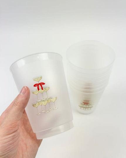 Champagne Tower Cups Set of 8 Drinkware in  at Wrapsody