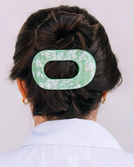 Teleties Spring Splash Round Flat Clip Large Hair Accessories in at Wrapsody