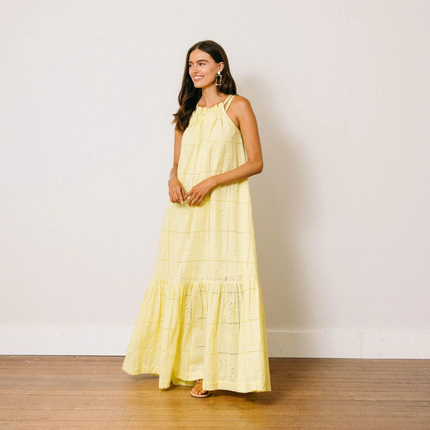 Camilla Eyelet Lemonade Midi/Maxi Dress Dresses in S at Wrapsody