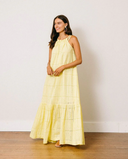 Camilla Eyelet Lemonade Midi/Maxi Dress Dresses in S at Wrapsody