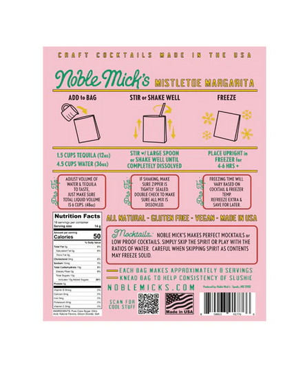 Noble Mick's Mistletoe Margarita Frozen Cocktail Mix Food in at Wrapsody