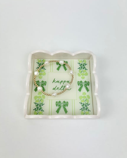 Sorority Scallop Trinket Tray Greek in Alpha Chi Omega at Wrapsody