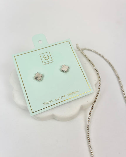 Enewton Sterling 15" Choker Classic 2mm/Cross Stud Duo Necklaces in at Wrapsody