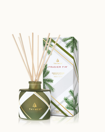 Frasier Fir 4oz Petite Frosted Plaid Diffuser Scents in  at Wrapsody