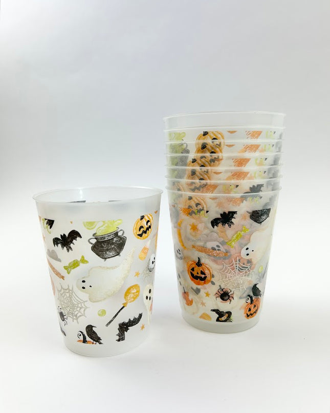 Halloween Pattern Party Cups Set of 6 Drinkware in  at Wrapsody