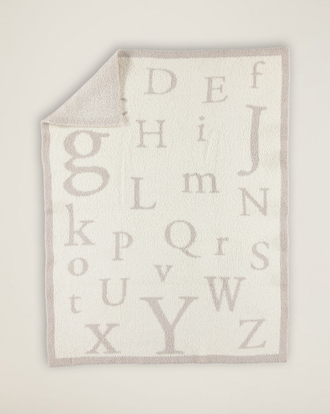 Barefoot Dreams ABC Stone/Cream Blanket