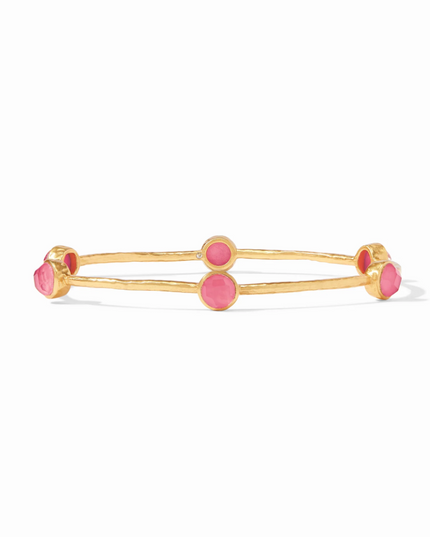 Julie Vos Milano Luxe Bangle Bracelets in Peony Pink at Wrapsody