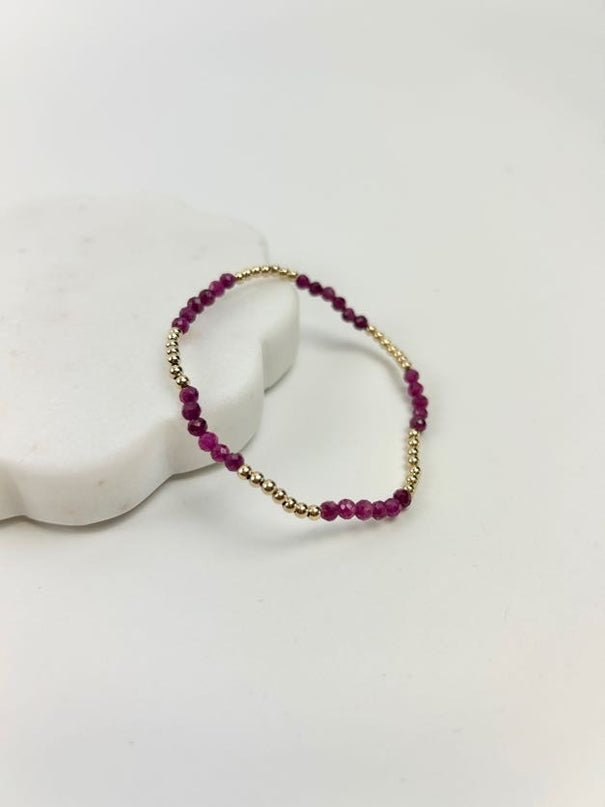 Enewton Blissful 2.5mm Bracelet - Ruby Bracelets in  at Wrapsody