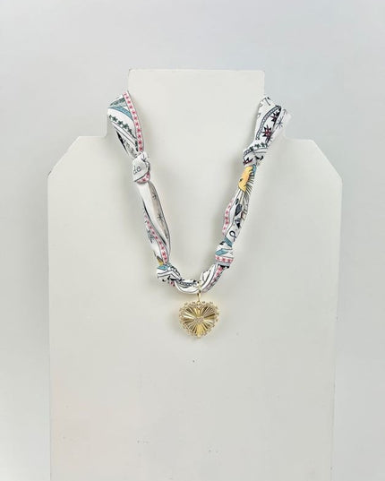 Kyra Medallion Scarf Necklace Necklaces in at Wrapsody