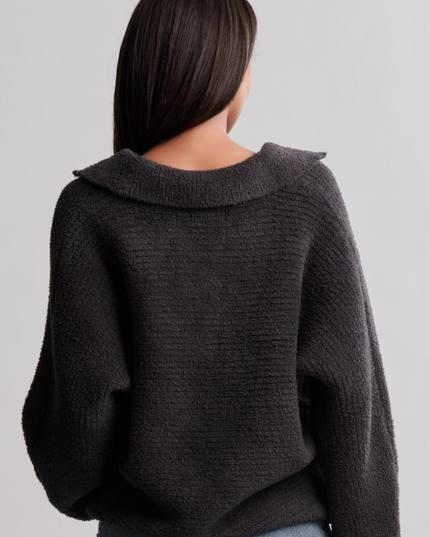 Barefoot Deams Dolman Sleeves Pullover - Carbon Sweaters in at Wrapsody