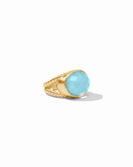 Julie Vos Nassau Capri Blue Statement Ring - 7 Rings in  at Wrapsody