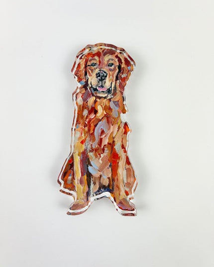 Red Golden Retriever Acrylic Block Home Decor in at Wrapsody