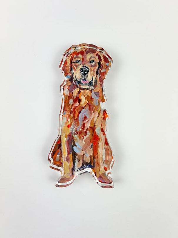 Red Golden Retriever Acrylic Block Home Decor in at Wrapsody