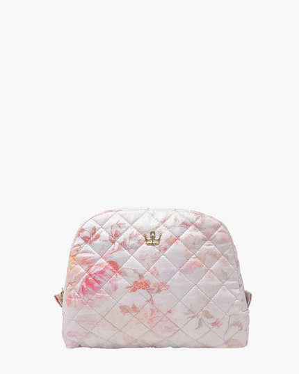 Oliver Thomas KST Cosmetic Medium Petal Pink Rose Print Travel Accessories in at Wrapsody