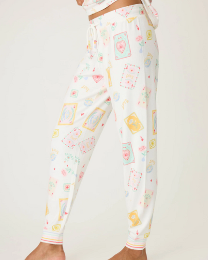 PJ Salvage Lucky Me Ivory Pants Loungewear in at Wrapsody