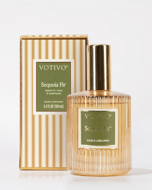 Votivo Holiday Room & Linen Spray Sequoia Fir Scents in at Wrapsody