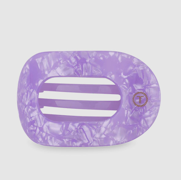 Teleties Lavender Mist Round Flat Clip Large Hair Accessories in at Wrapsody