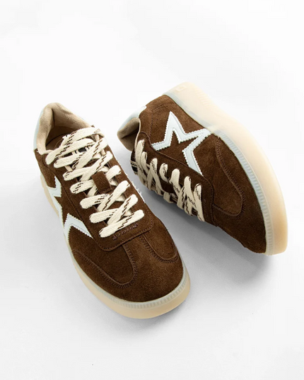 Peaches Brown Suede Sneakers